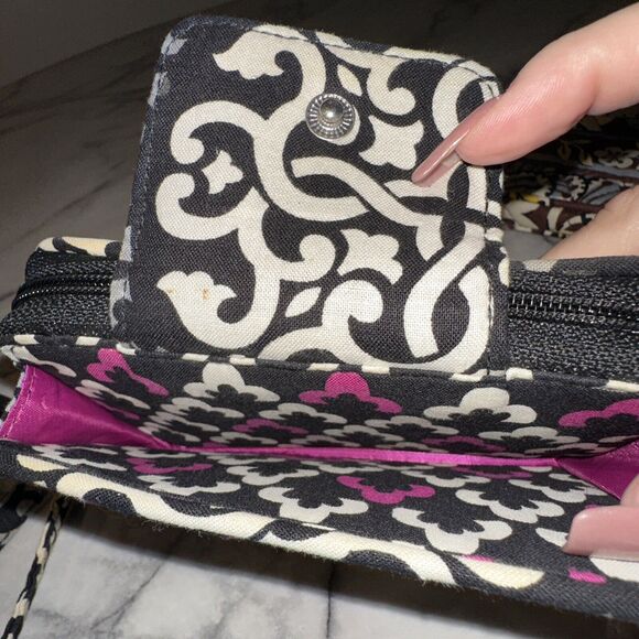 2 Retired Vera Bradley Wristlets Wallet Tech Case Card Canterbury Slate Blooms - Picture 8 of 11